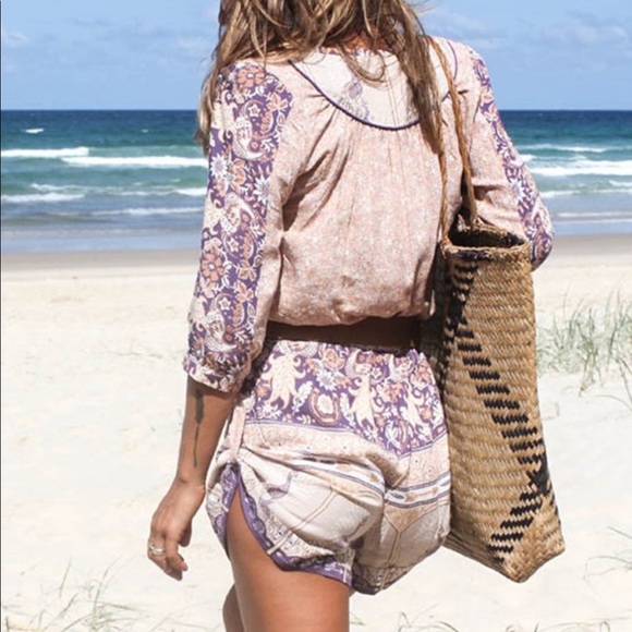 Spell & the Gypsy Xanadu Playsuit Romper Gold Dust - Picture 3 of 16